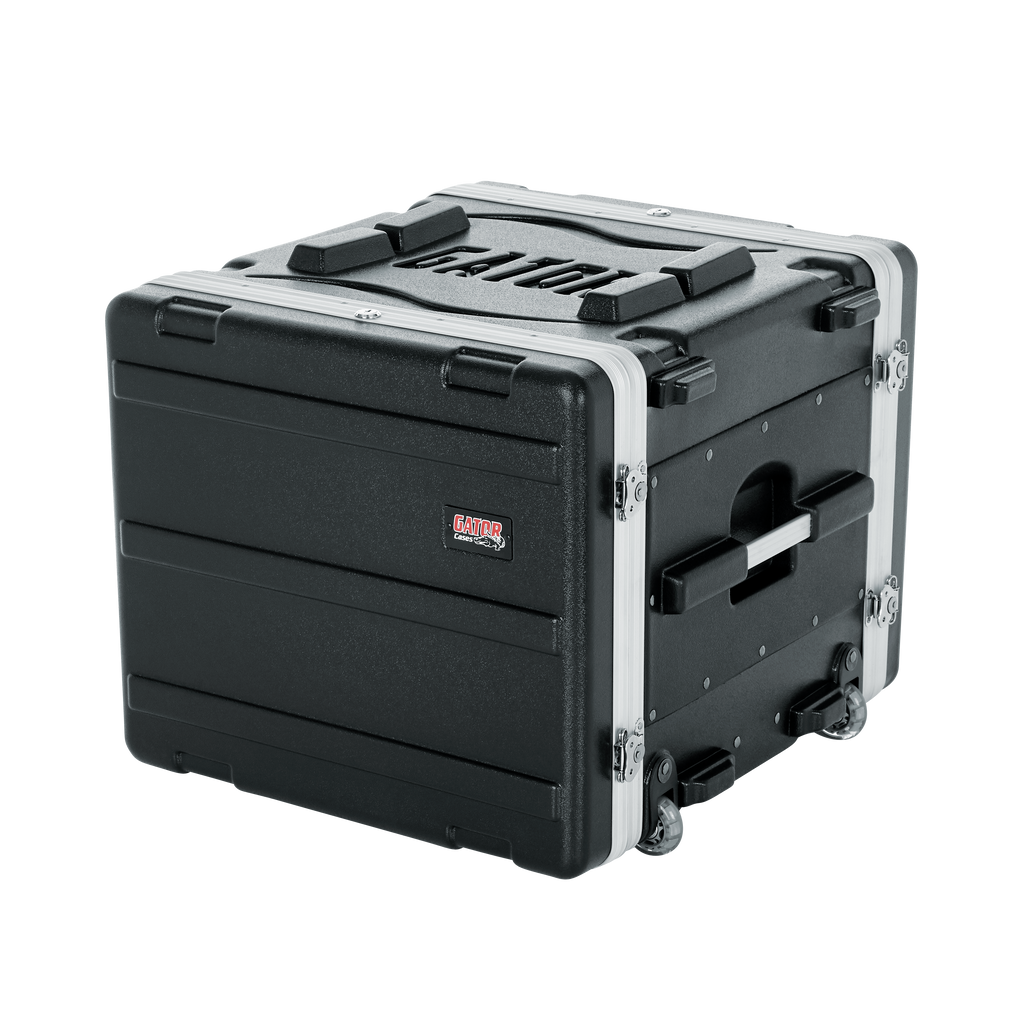 8U Audio Rack; Powered Rolling