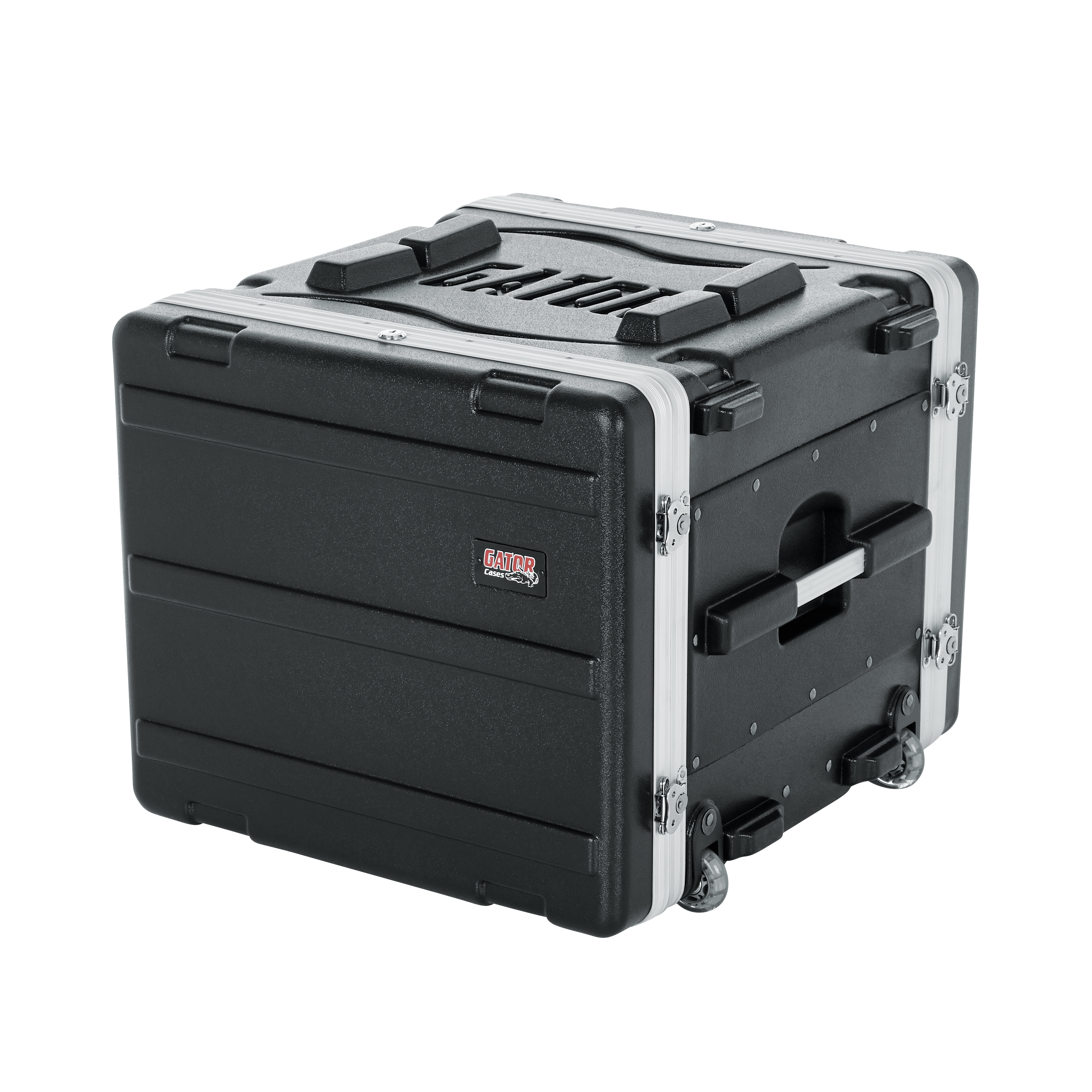 8U Audio Rack; Powered Rolling