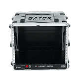 8U Audio Rack; Powered Rolling