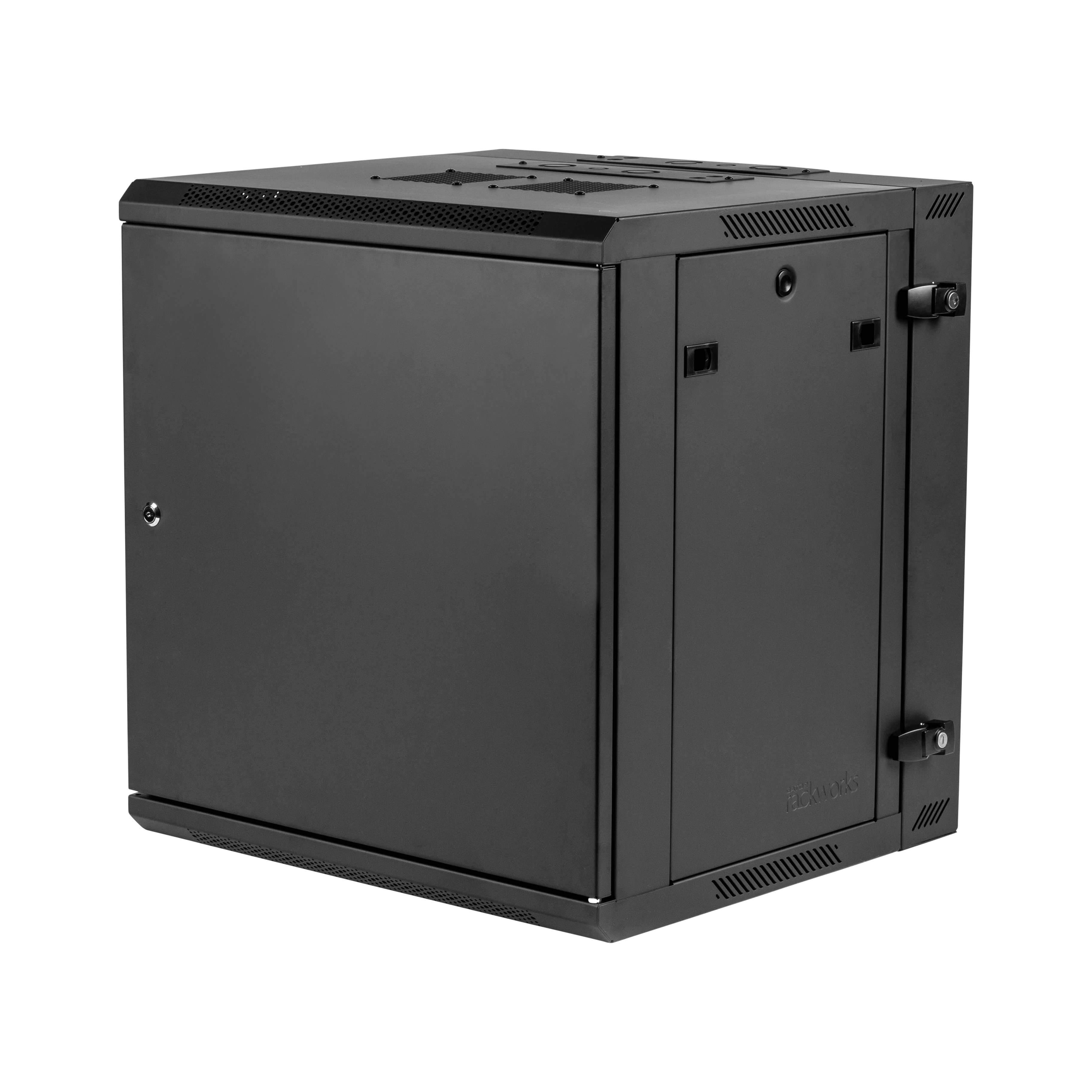 9U, 21" Deep Sectional Wall Rack, Steel Door