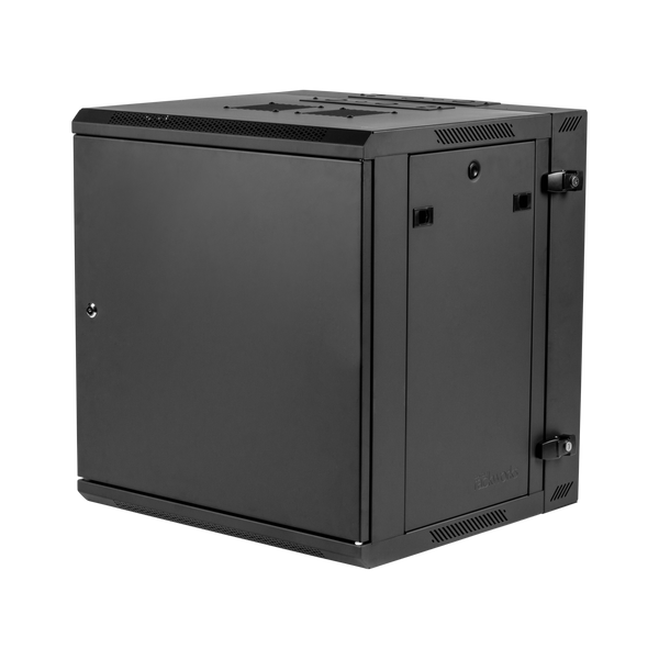 9U, 21" Deep Sectional Wall Rack, Steel Door