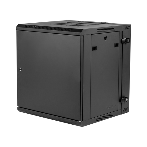 9U, 21" Deep Sectional Wall Rack, Steel Door