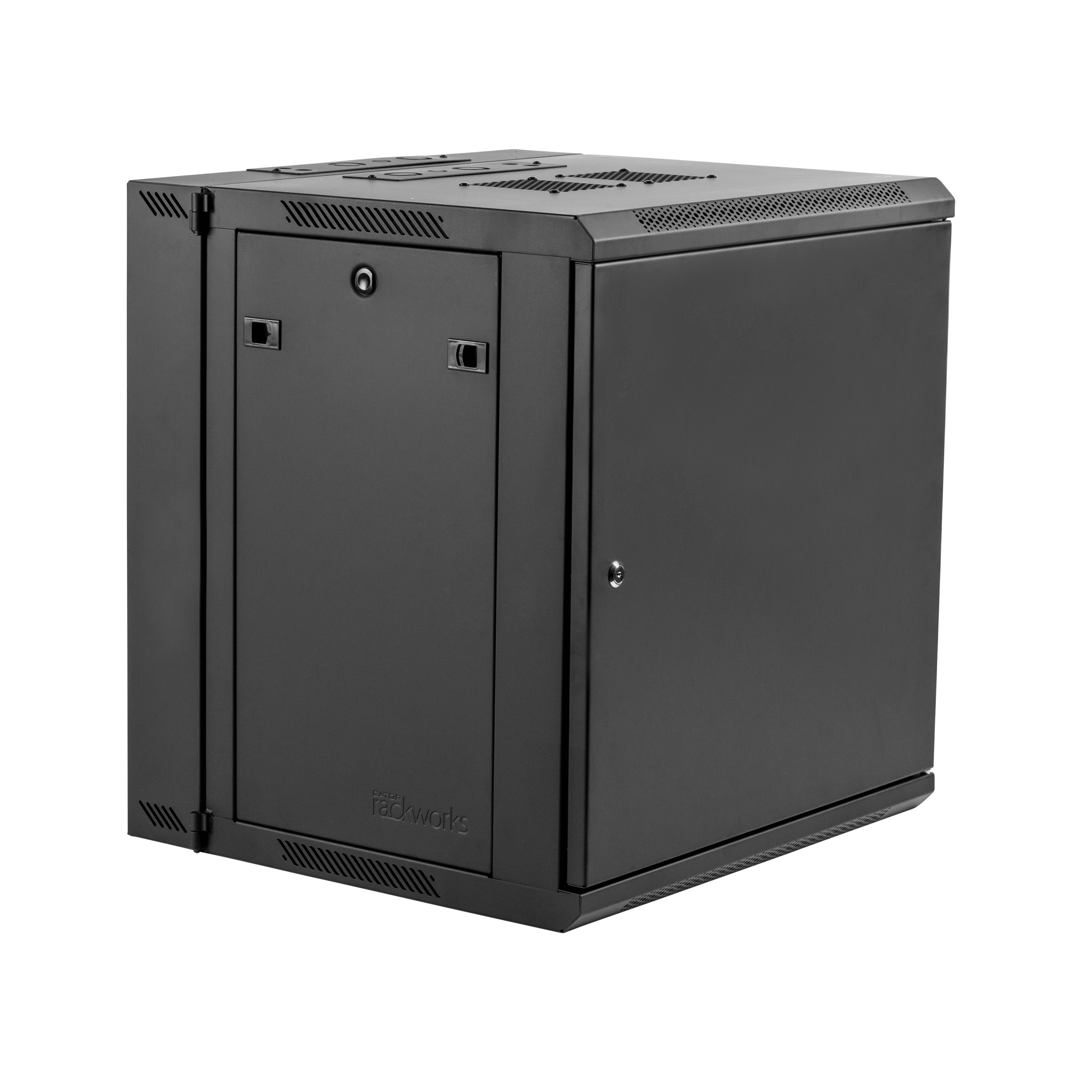 9U, 21" Deep Sectional Wall Rack, Steel Door