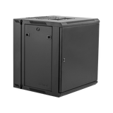 9U, 21" Deep Sectional Wall Rack, Steel Door
