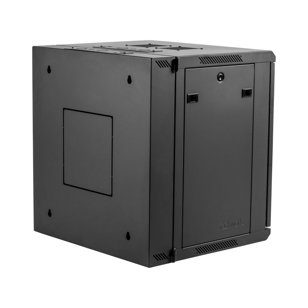 9U, 21" Deep Sectional Wall Rack, Steel Door