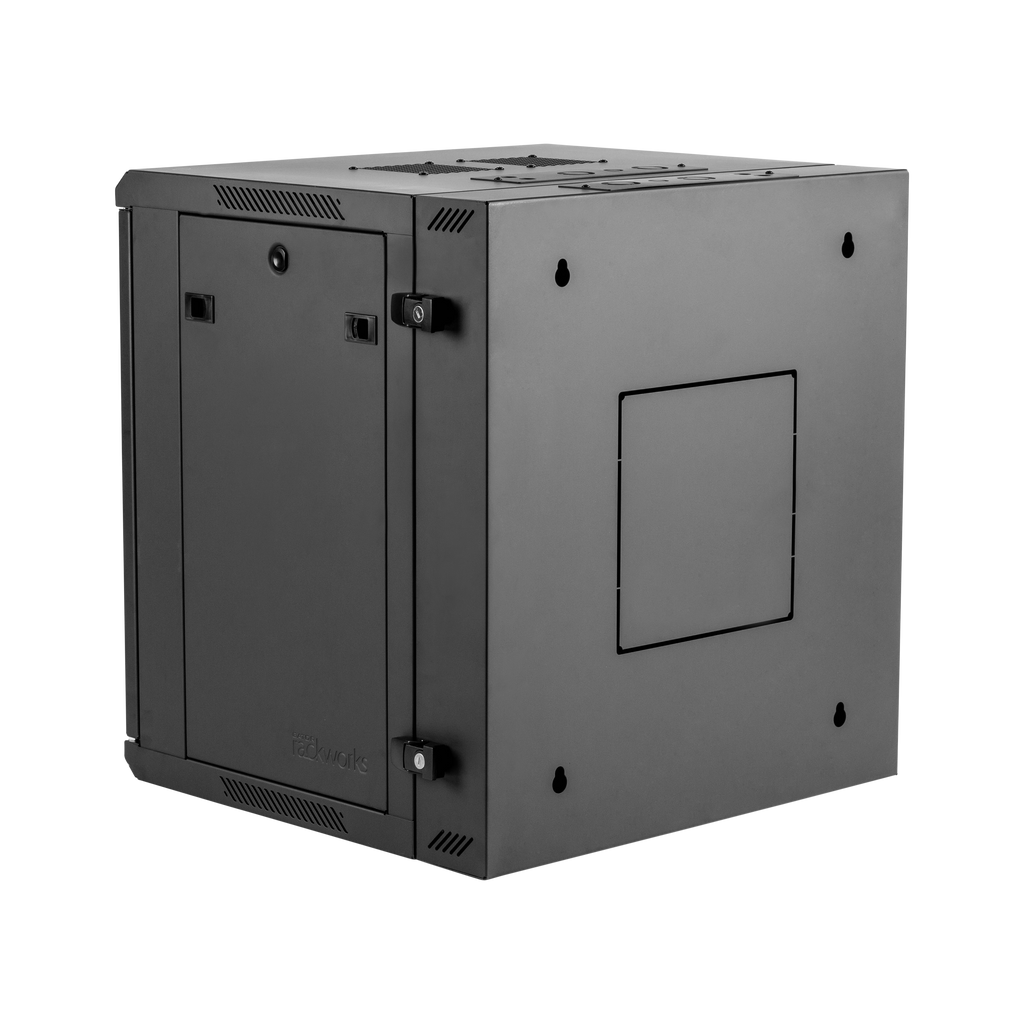 9U, 21" Deep Sectional Wall Rack, Steel Door