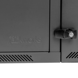 9U, 21" Deep Sectional Wall Rack, Steel Door