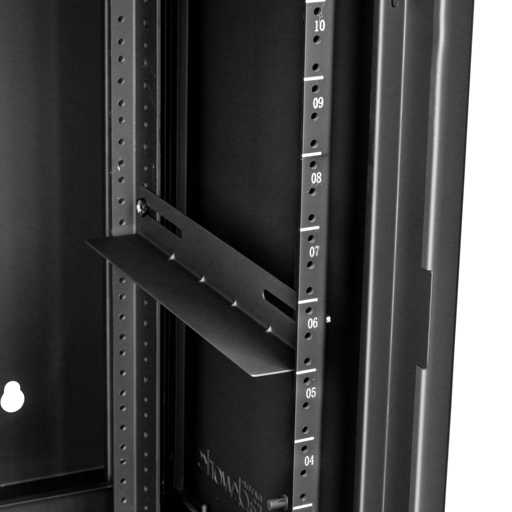 9U, 21" Deep Sectional Wall Rack, Steel Door