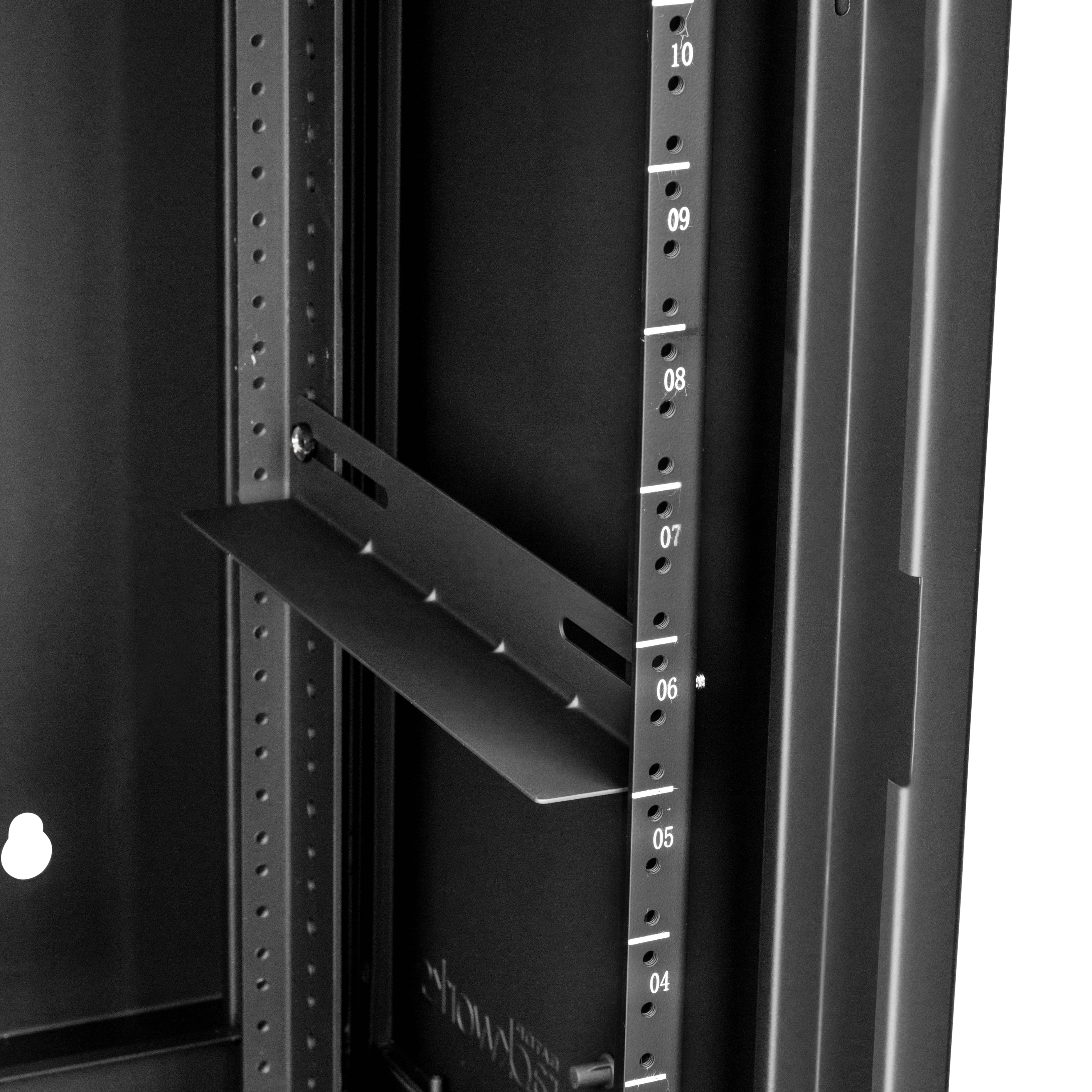 9U, 21" Deep Sectional Wall Rack, Steel Door