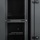 9U, 21" Deep Sectional Wall Rack, Steel Door