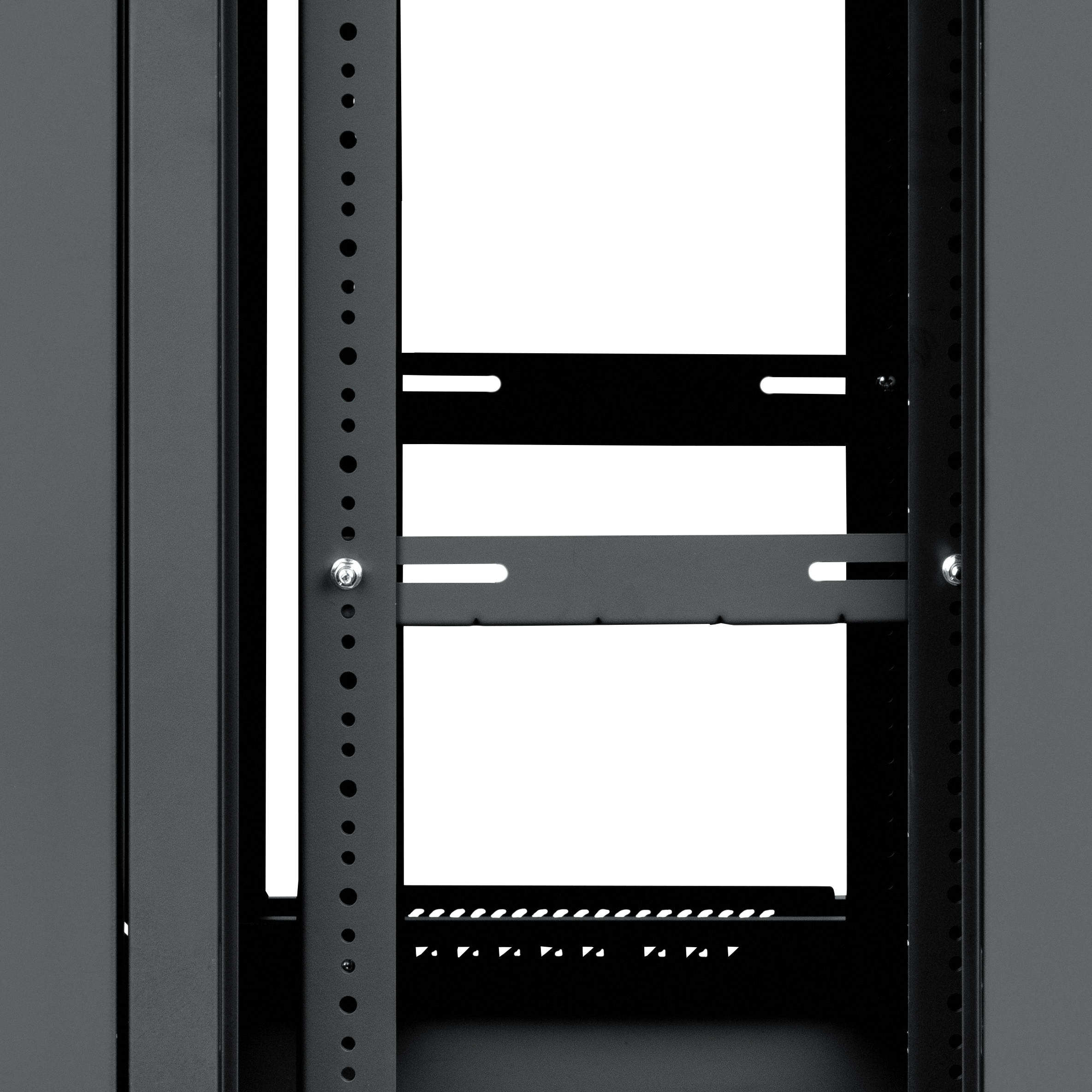 9U, 21" Deep Sectional Wall Rack, Steel Door