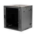 9U, 21" Deep Sectional Wall Rack, Glass Door