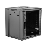 9U, 21" Deep Sectional Wall Rack, Glass Door