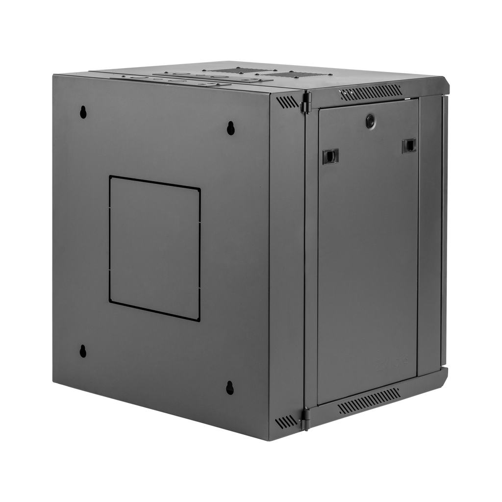 9U, 21" Deep Sectional Wall Rack, Glass Door