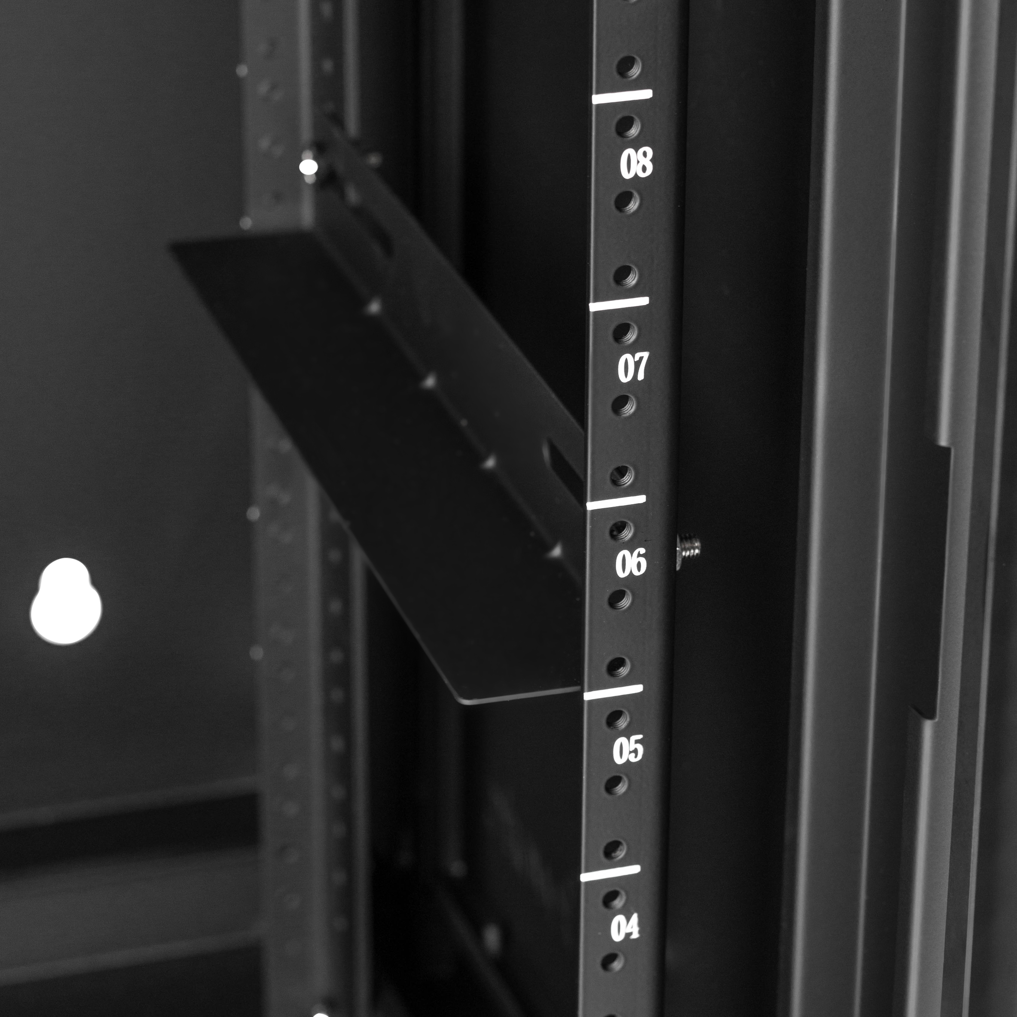 9U, 21" Deep Sectional Wall Rack, Glass Door