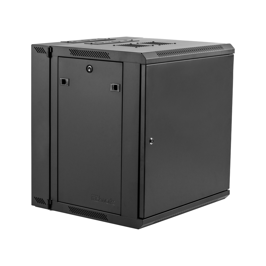 12U, 21" Deep Sectional Wall Rack, Steel Door