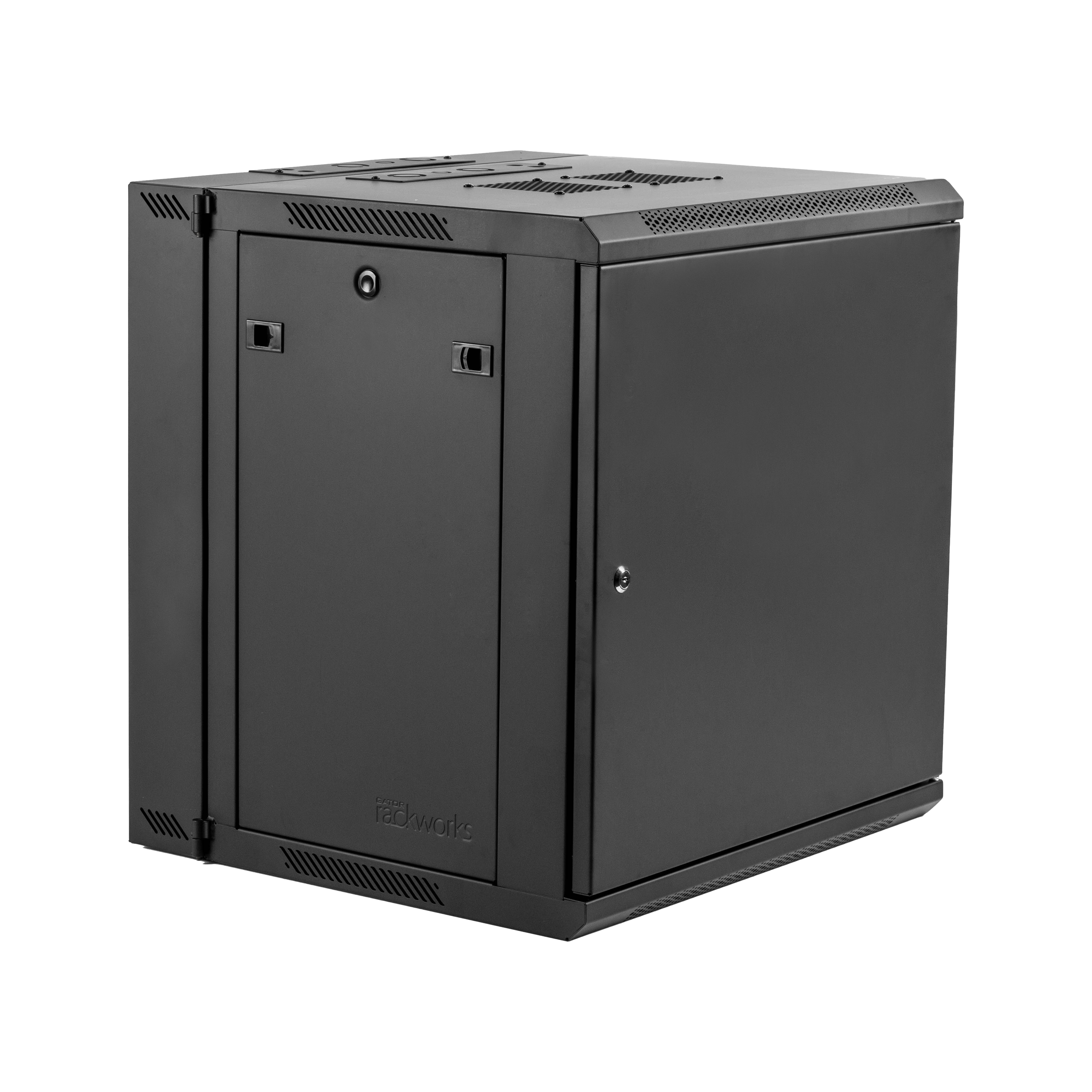 12U, 21" Deep Sectional Wall Rack, Steel Door