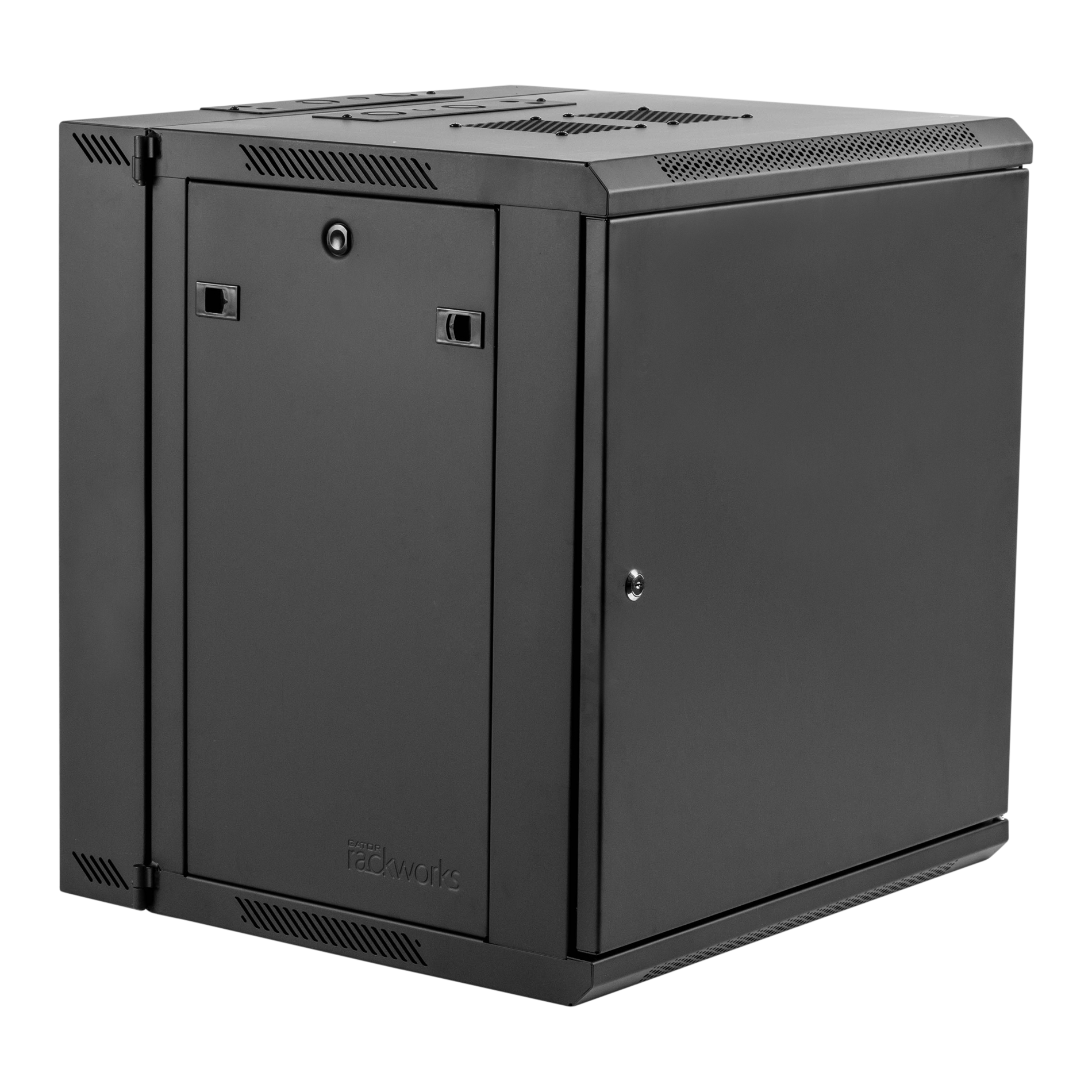12U, 21" Deep Sectional Wall Rack, Steel Door