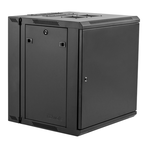 12U, 21" Deep Sectional Wall Rack, Steel Door