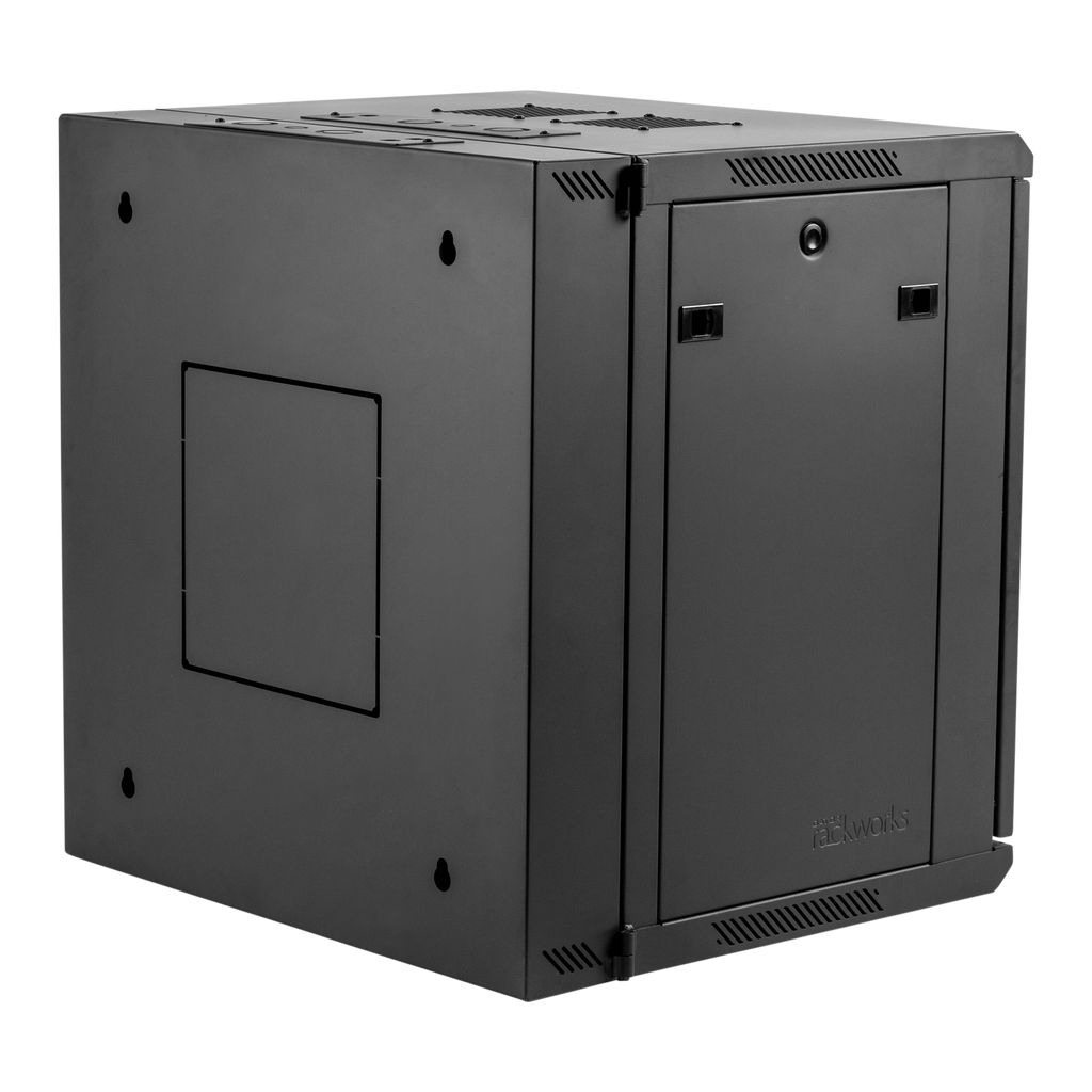 12U, 21" Deep Sectional Wall Rack, Steel Door