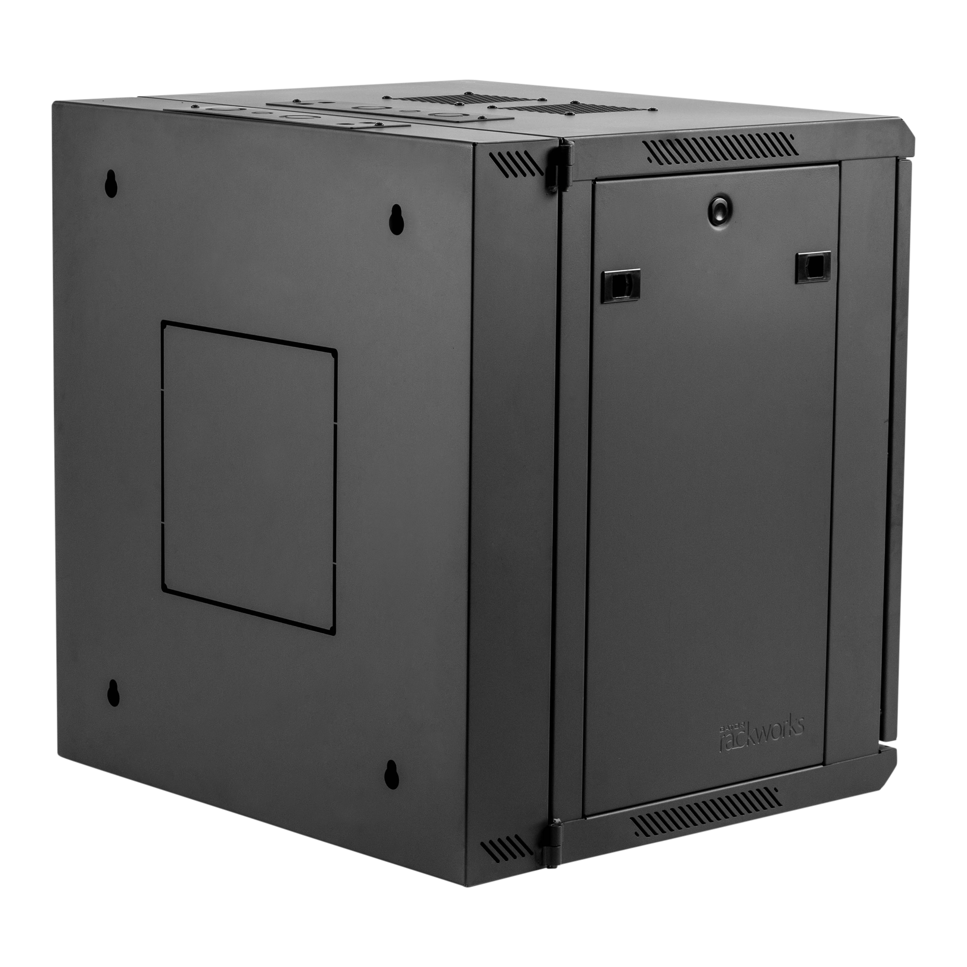 12U, 21" Deep Sectional Wall Rack, Steel Door