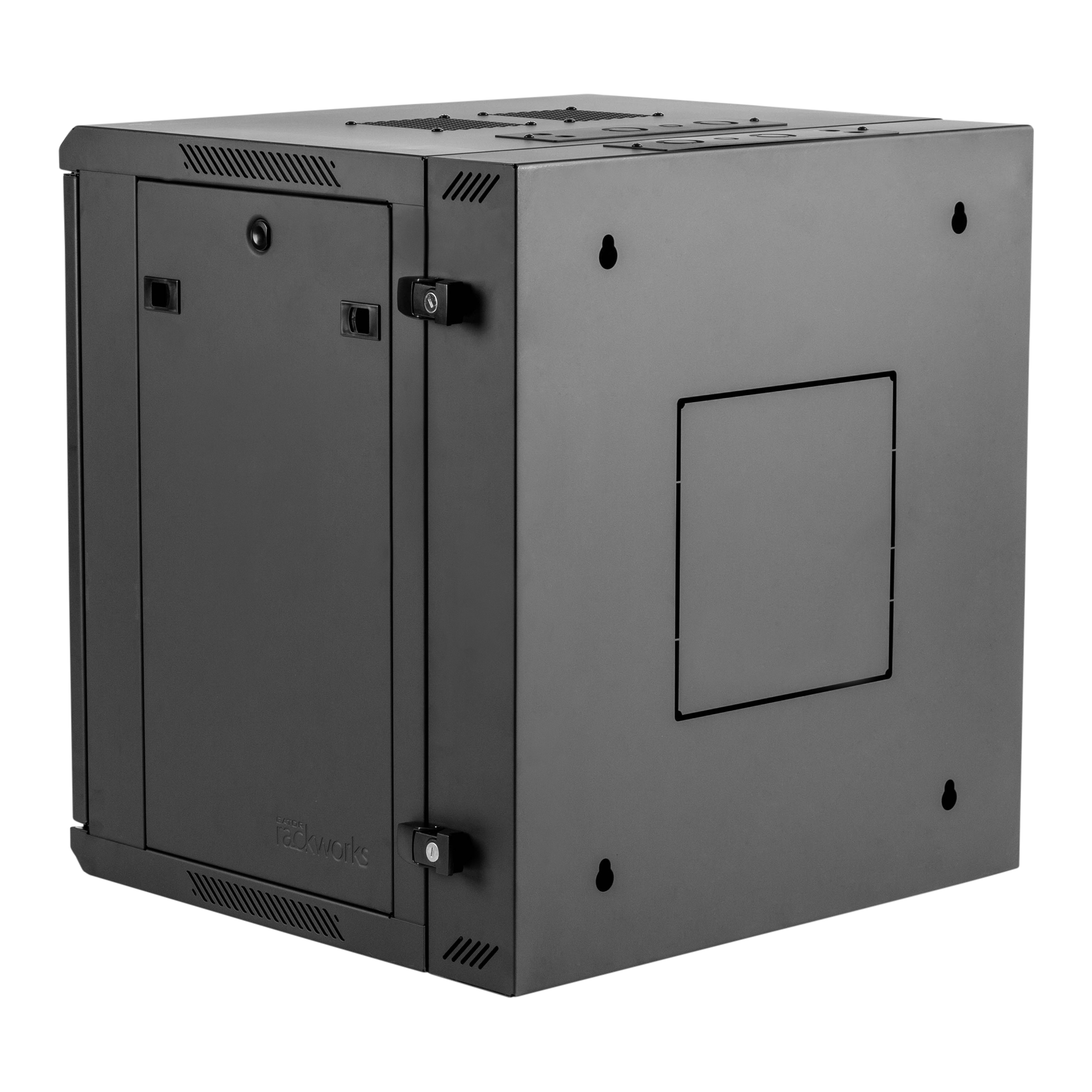 12U, 21" Deep Sectional Wall Rack, Steel Door