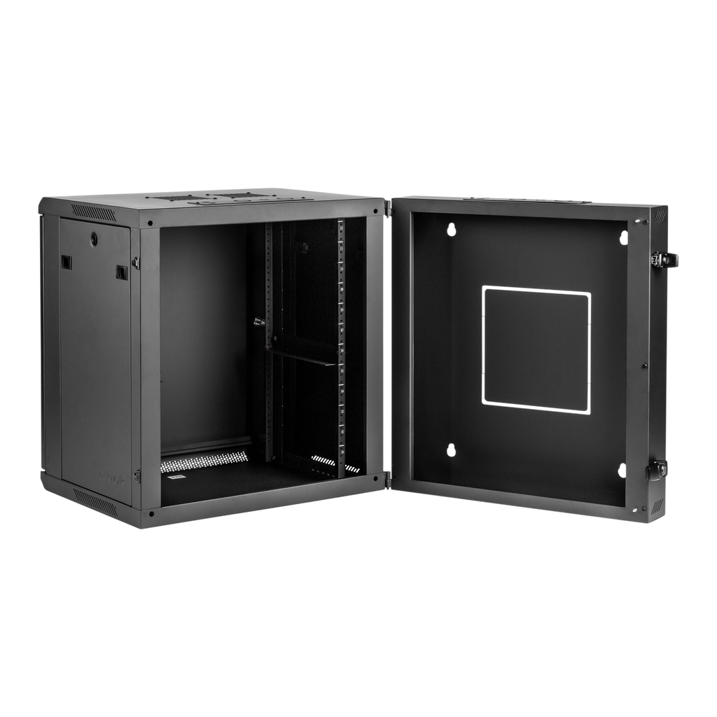 12U, 21" Deep Sectional Wall Rack, Steel Door