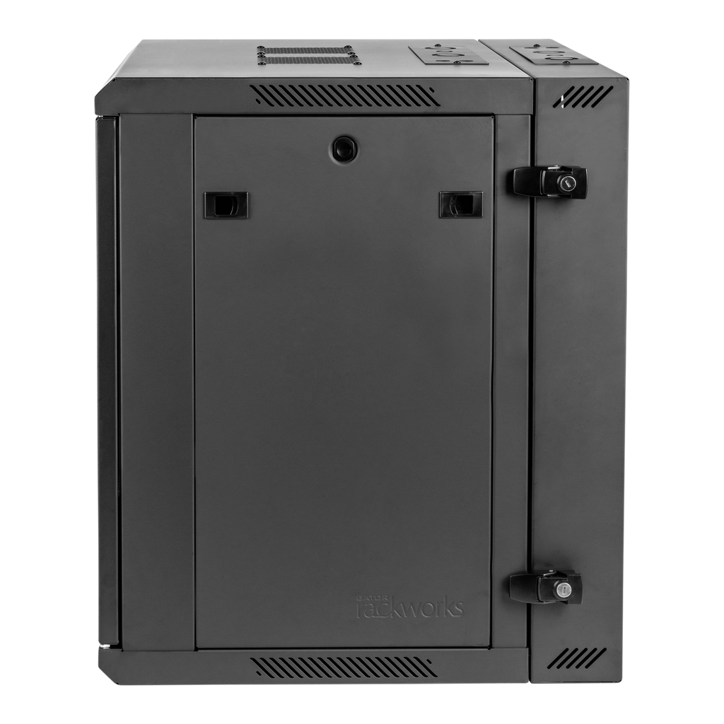 12U, 21" Deep Sectional Wall Rack, Steel Door