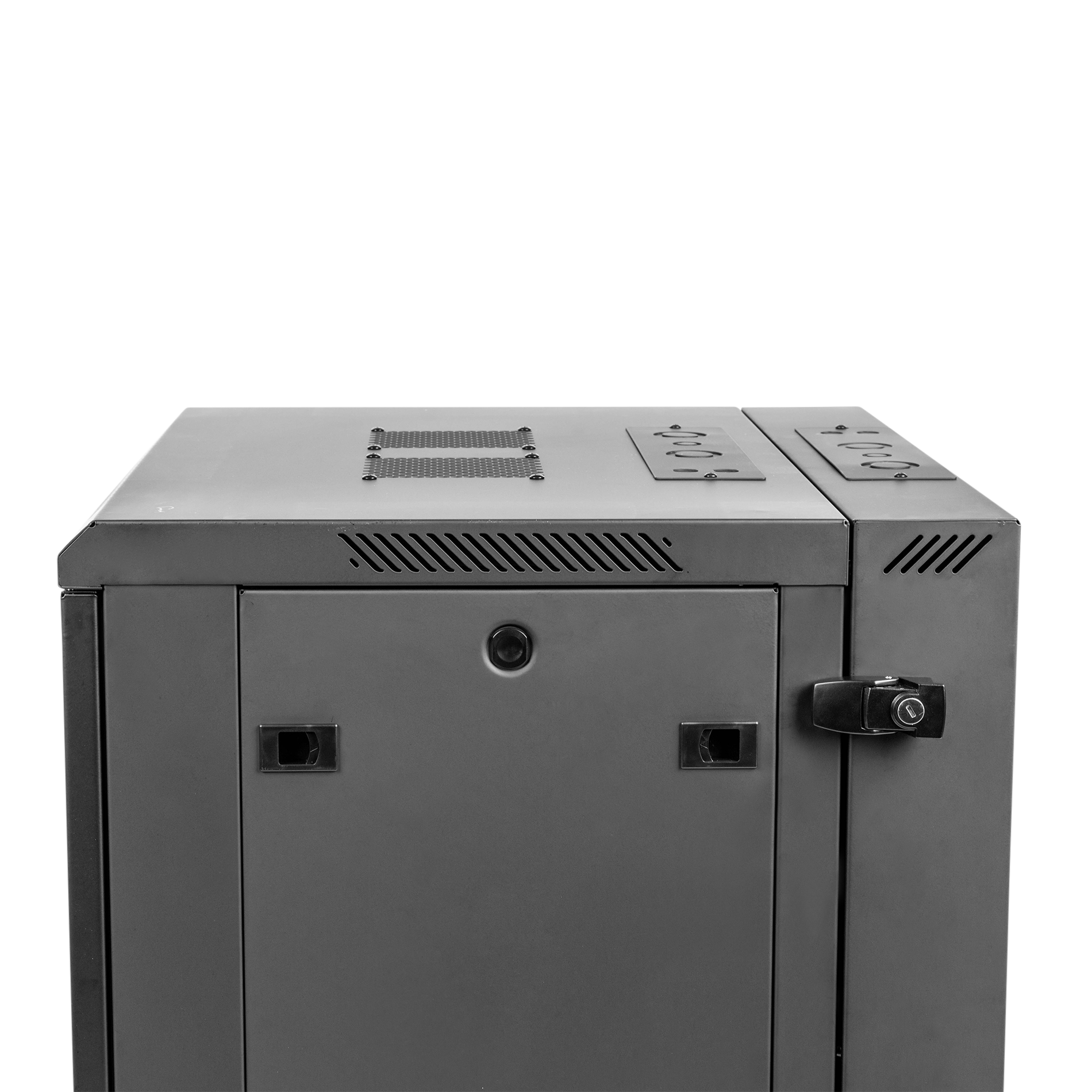 12U, 21" Deep Sectional Wall Rack, Steel Door
