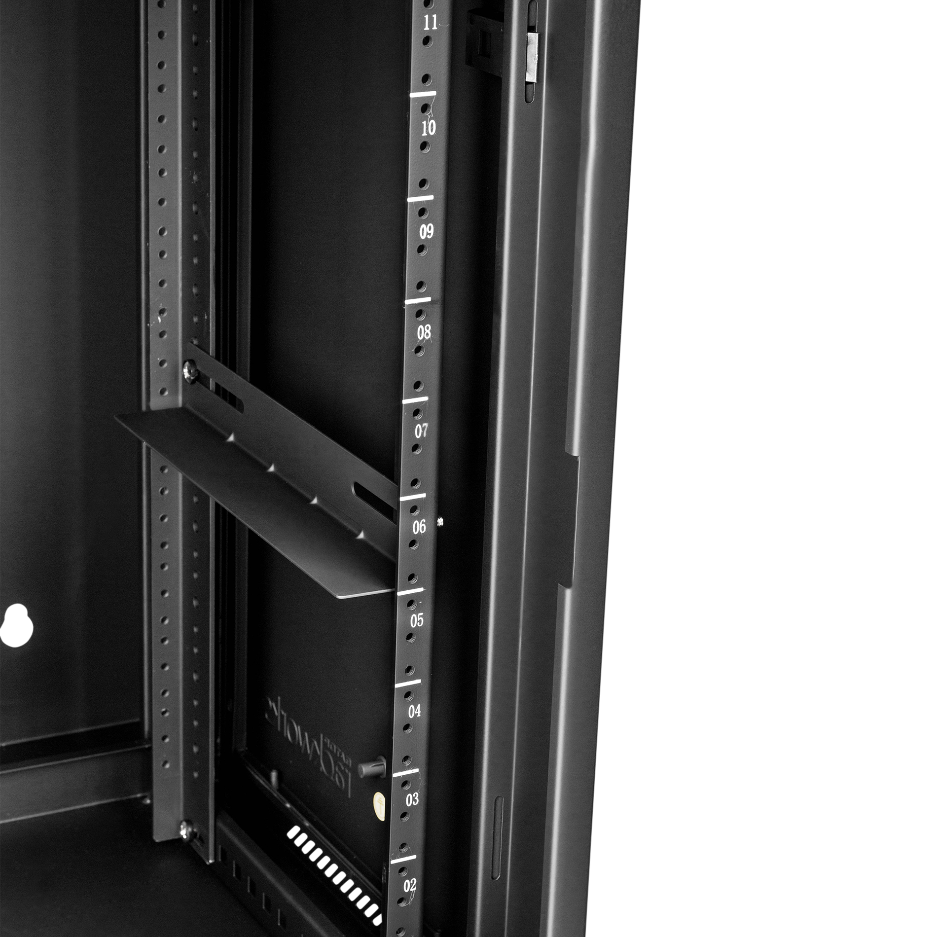 12U, 21" Deep Sectional Wall Rack, Steel Door