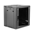 12U, 21" Deep Sectional Wall Rack, Glass Door