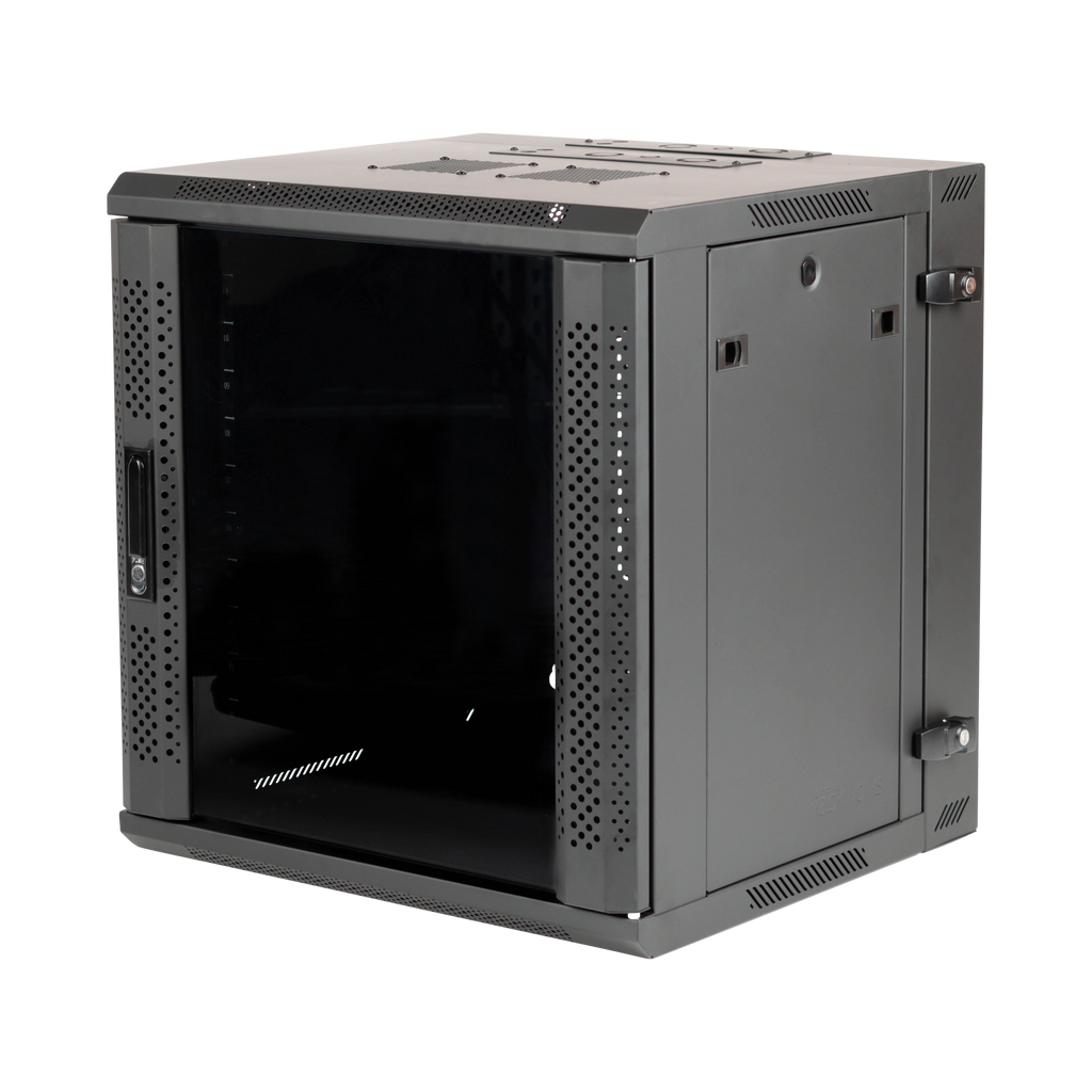 12U, 21" Deep Sectional Wall Rack, Glass Door