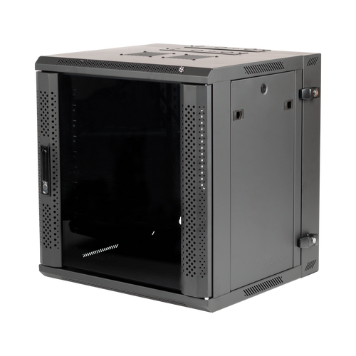 12U, 21" Deep Sectional Wall Rack, Glass Door