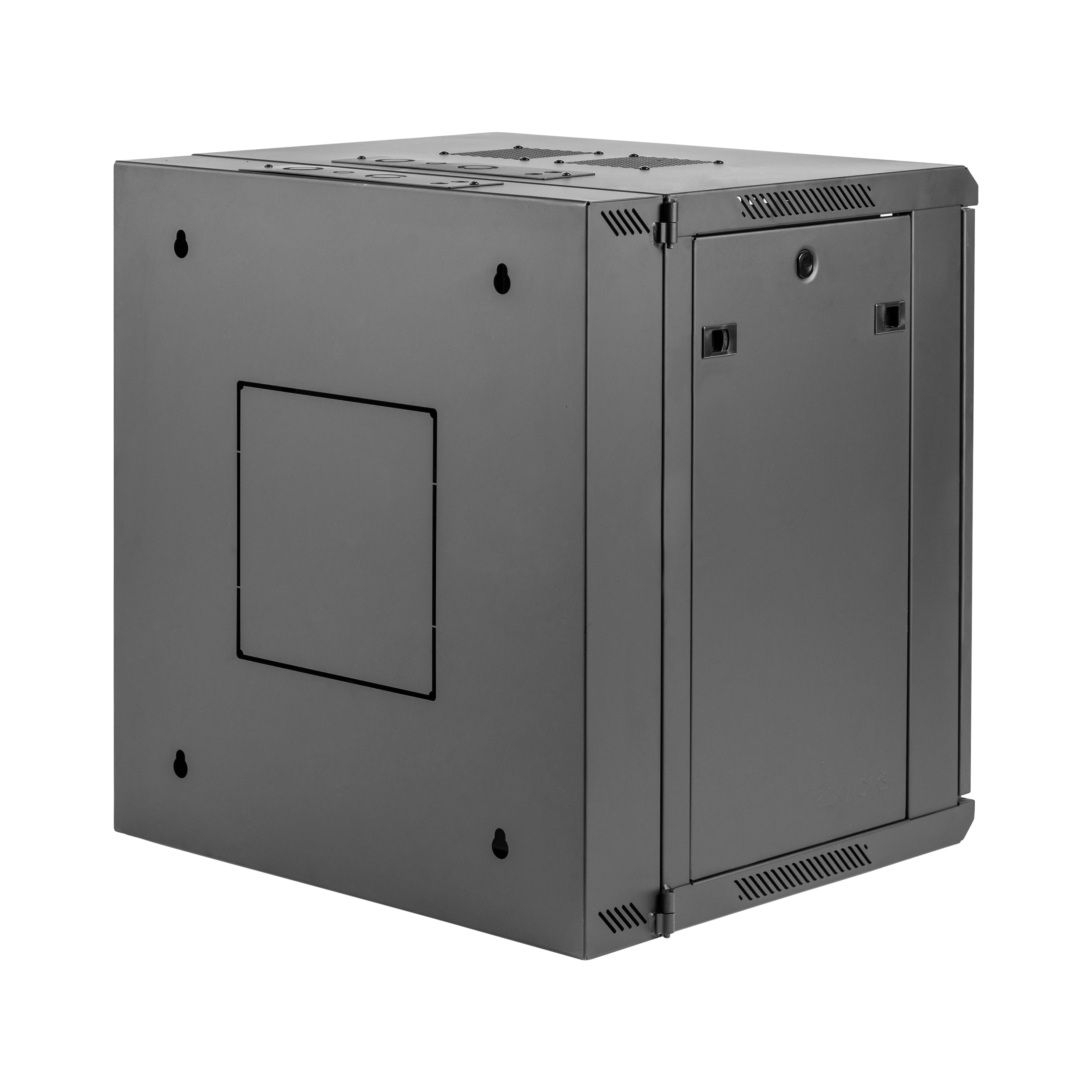 12U, 21" Deep Sectional Wall Rack, Glass Door
