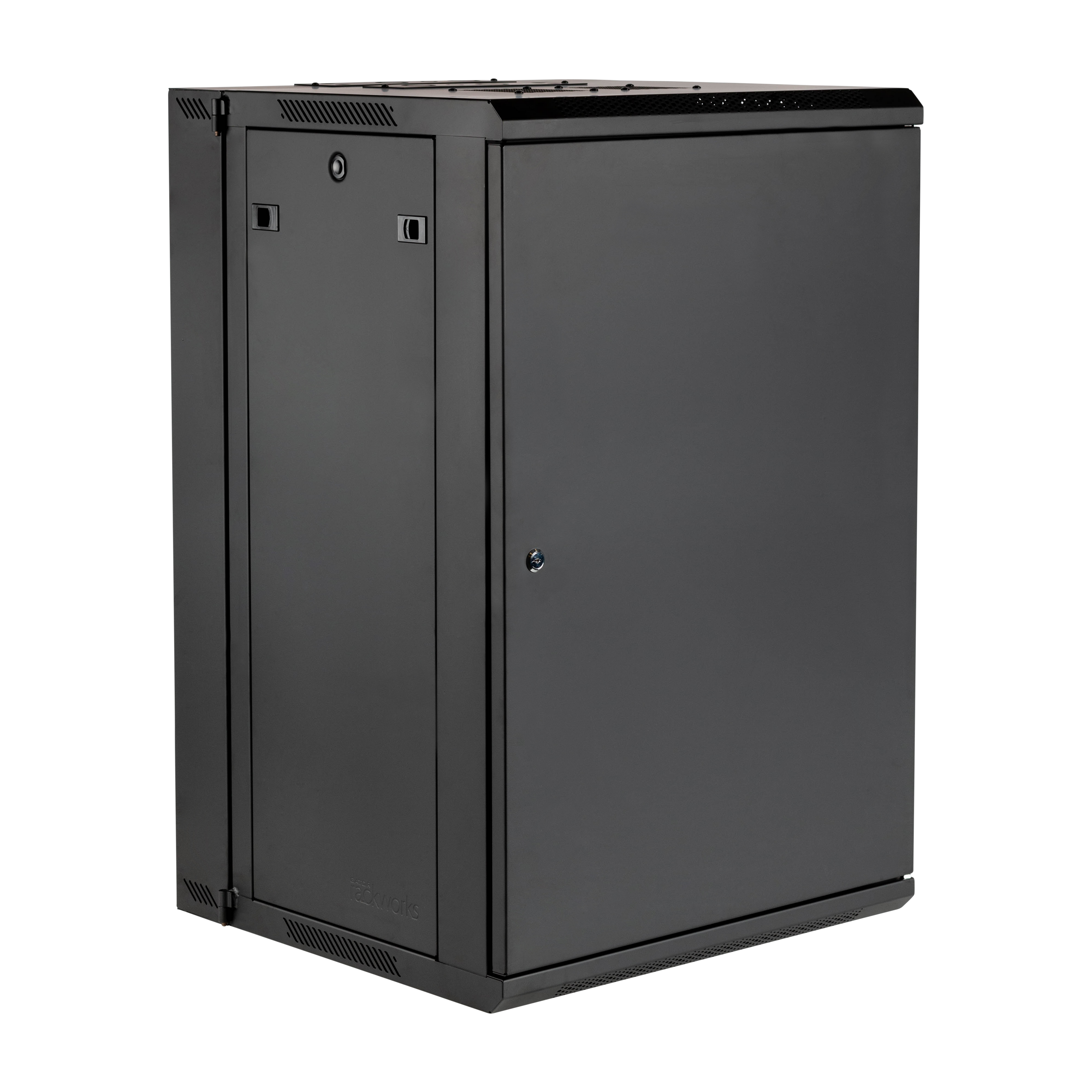 18U, 21" Deep Sectional Wall Rack, Steel Door