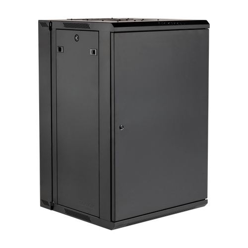 18U, 21" Deep Sectional Wall Rack, Steel Door