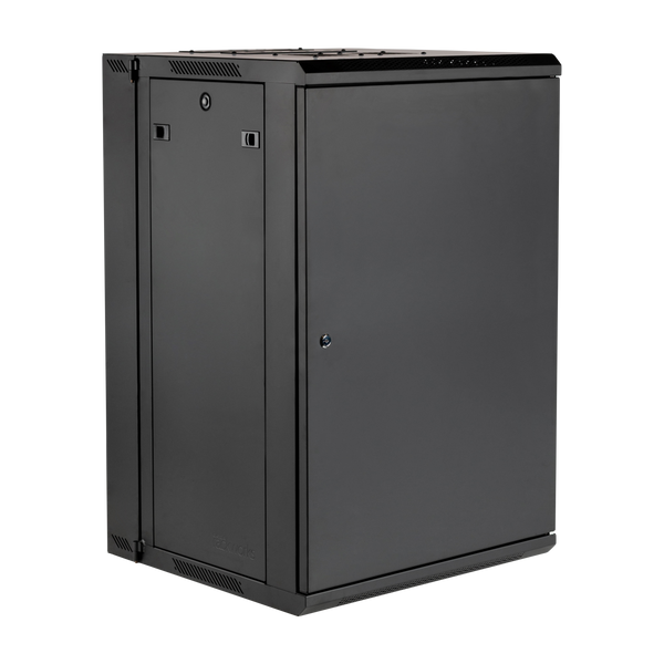 18U, 21" Deep Sectional Wall Rack, Steel Door