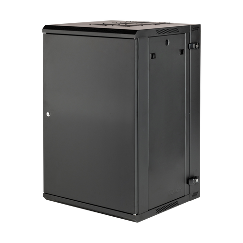 18U, 21" Deep Sectional Wall Rack, Steel Door