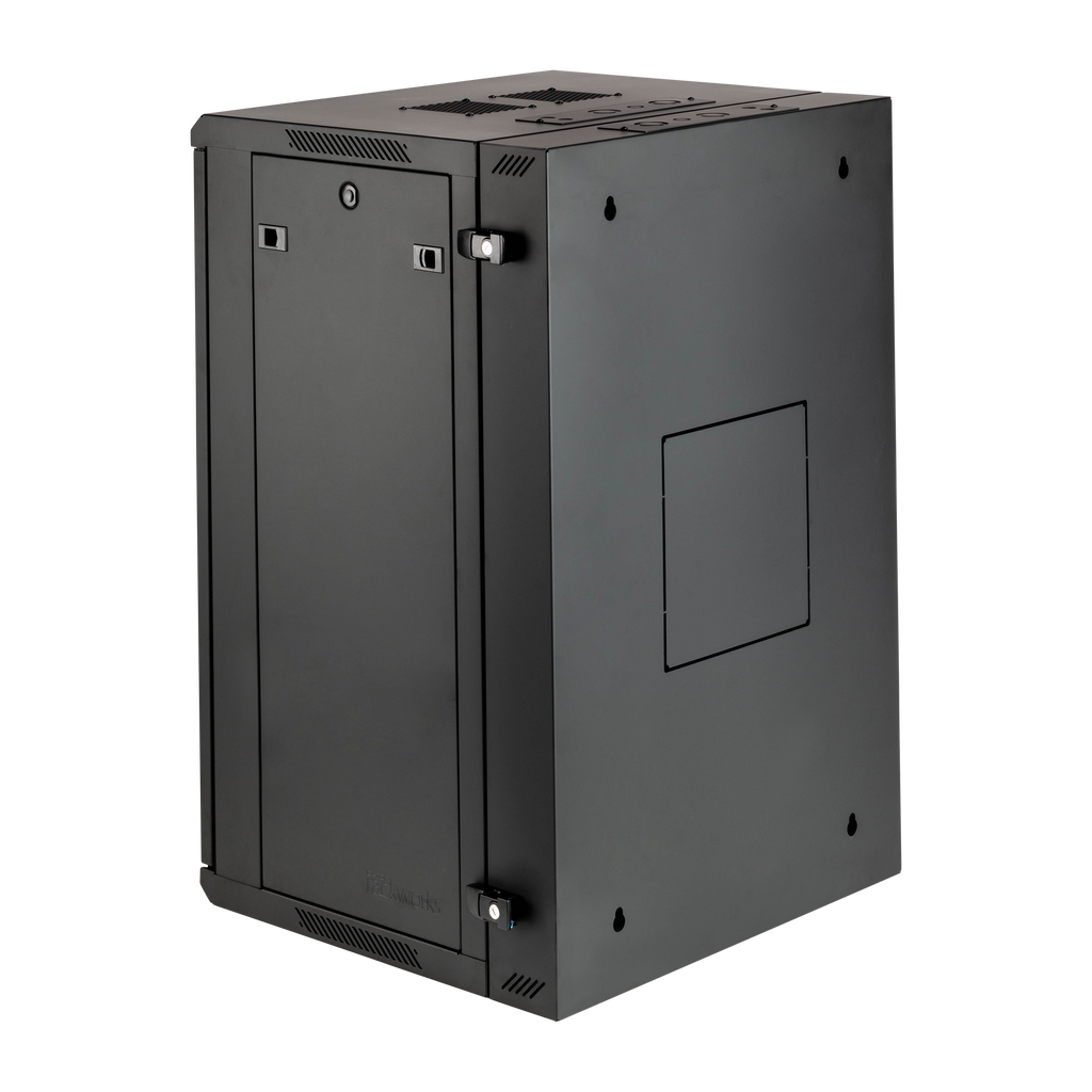 18U, 21" Deep Sectional Wall Rack, Steel Door