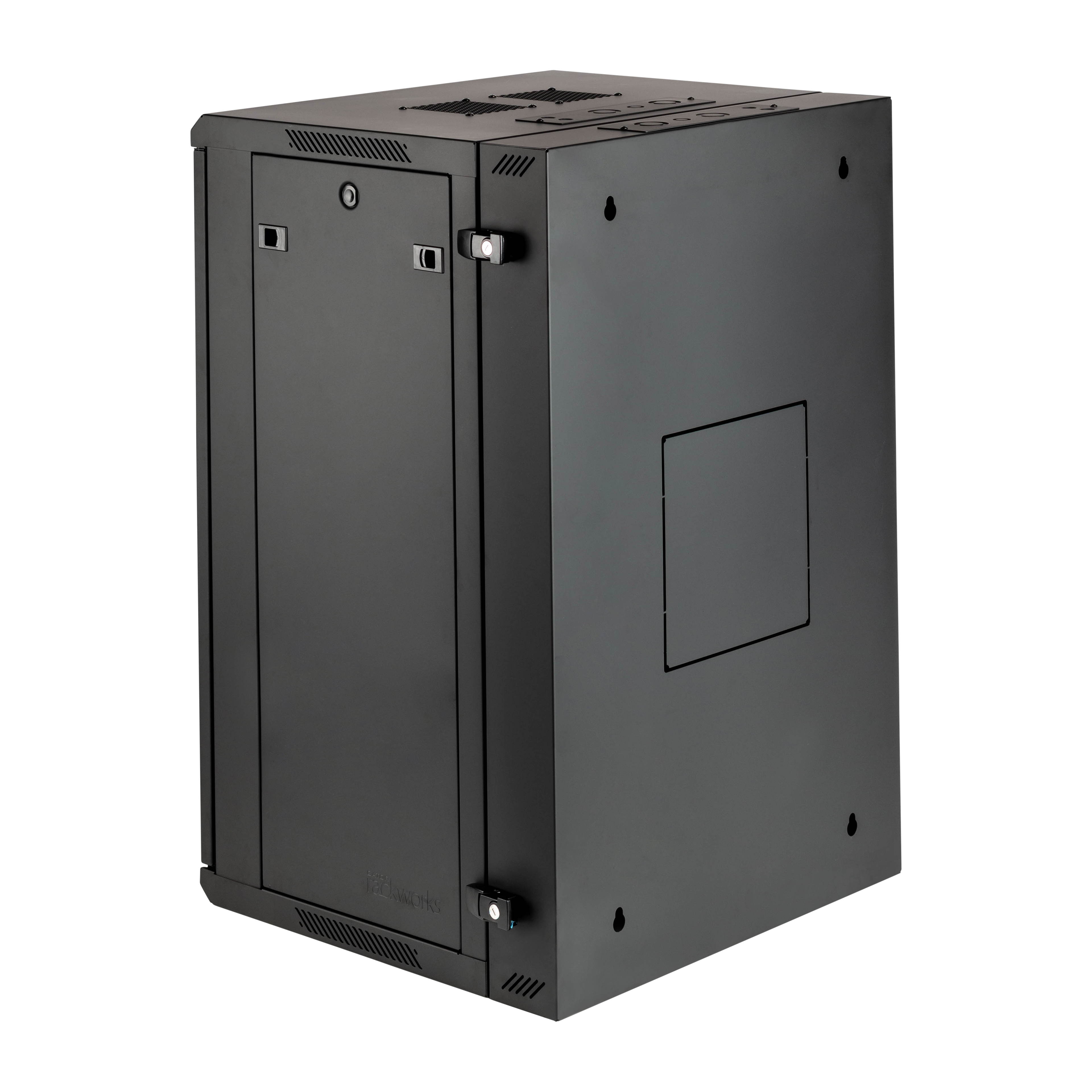 18U, 21" Deep Sectional Wall Rack, Steel Door