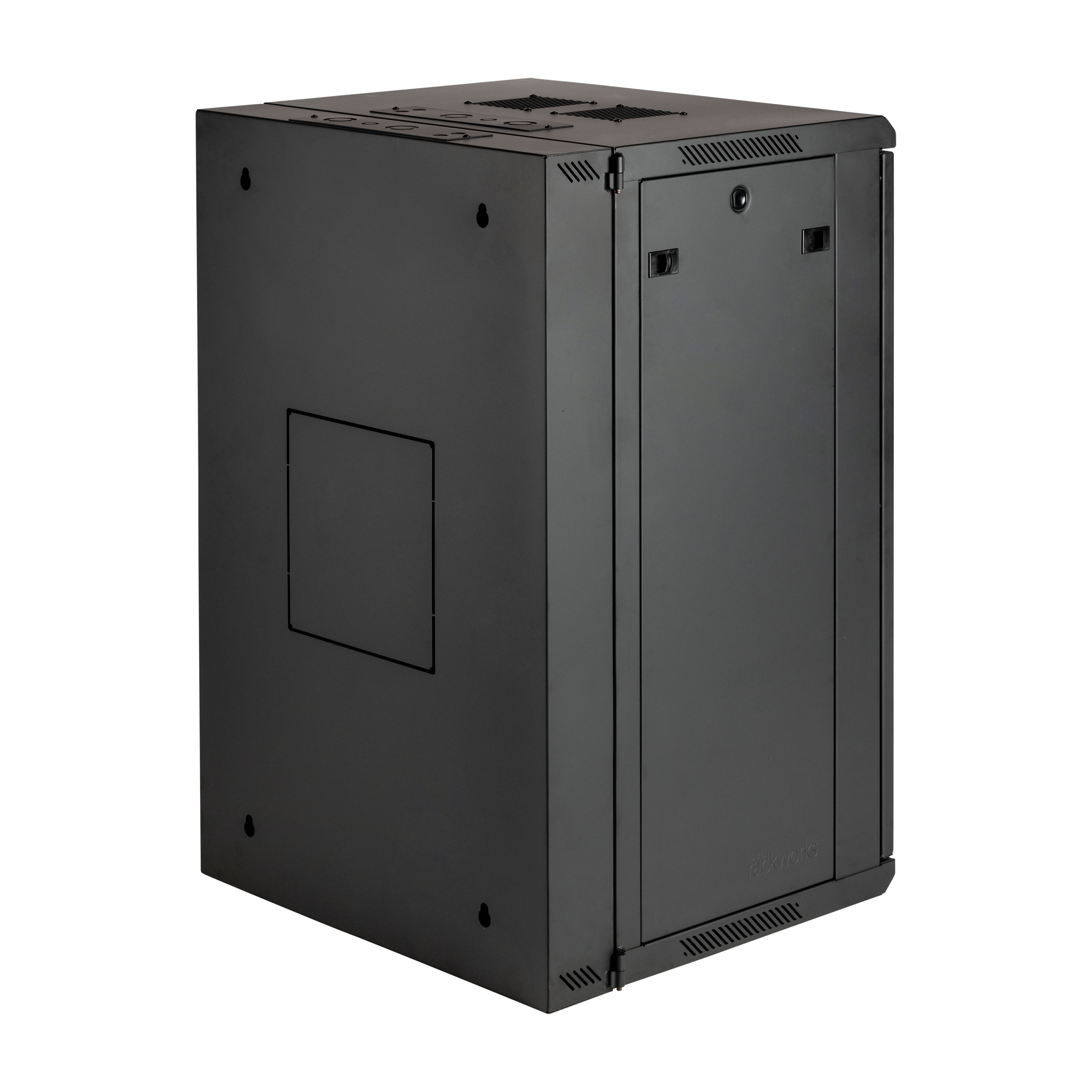 18U, 21" Deep Sectional Wall Rack, Steel Door