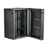 18U, 21" Deep Sectional Wall Rack, Steel Door