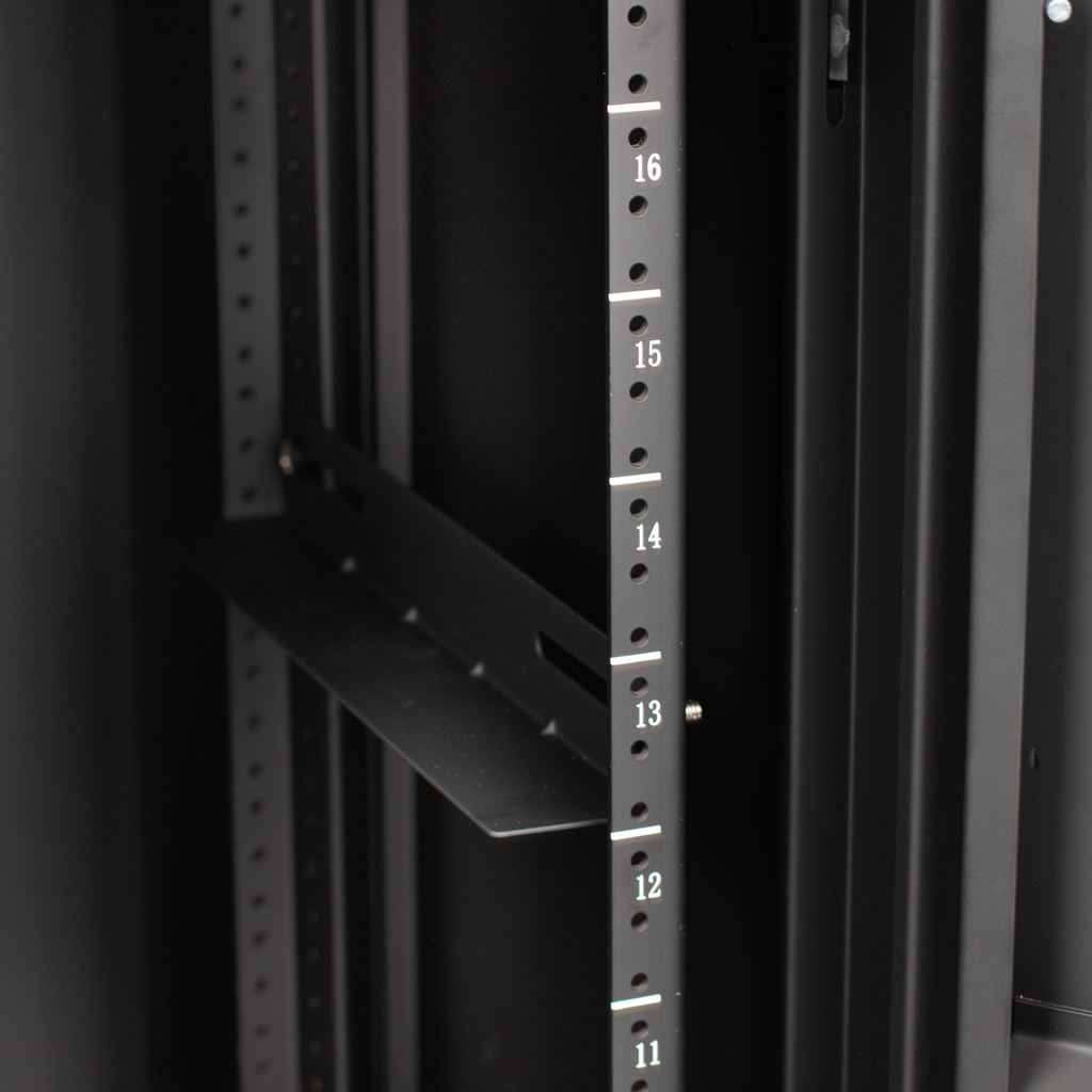 18U, 21" Deep Sectional Wall Rack, Steel Door