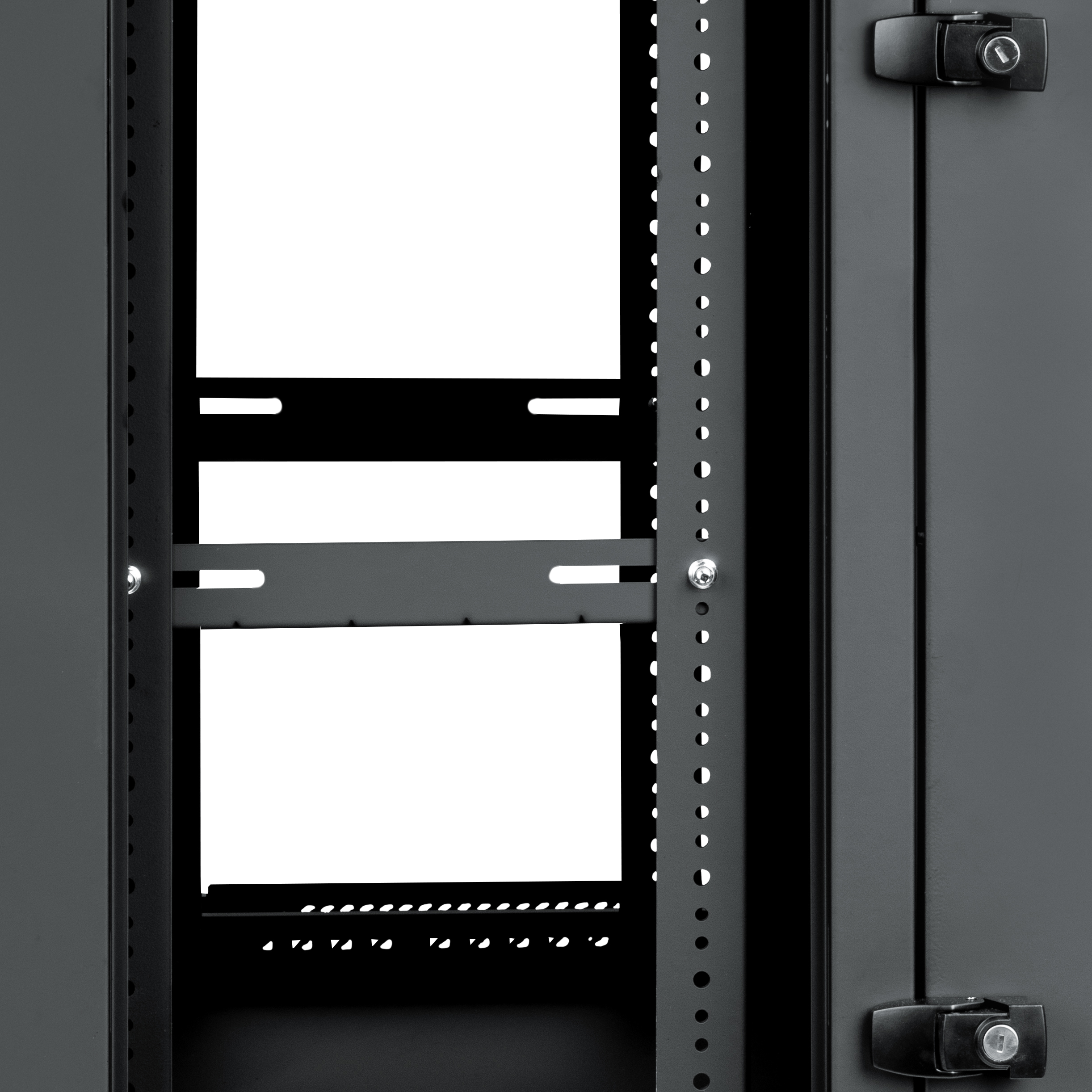 18U, 21" Deep Sectional Wall Rack, Steel Door
