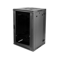 18U, 21" Deep Sectional Wall Rack, Glass Door