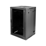 18U, 21" Deep Sectional Wall Rack, Glass Door