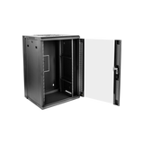 18U, 21" Deep Sectional Wall Rack, Glass Door