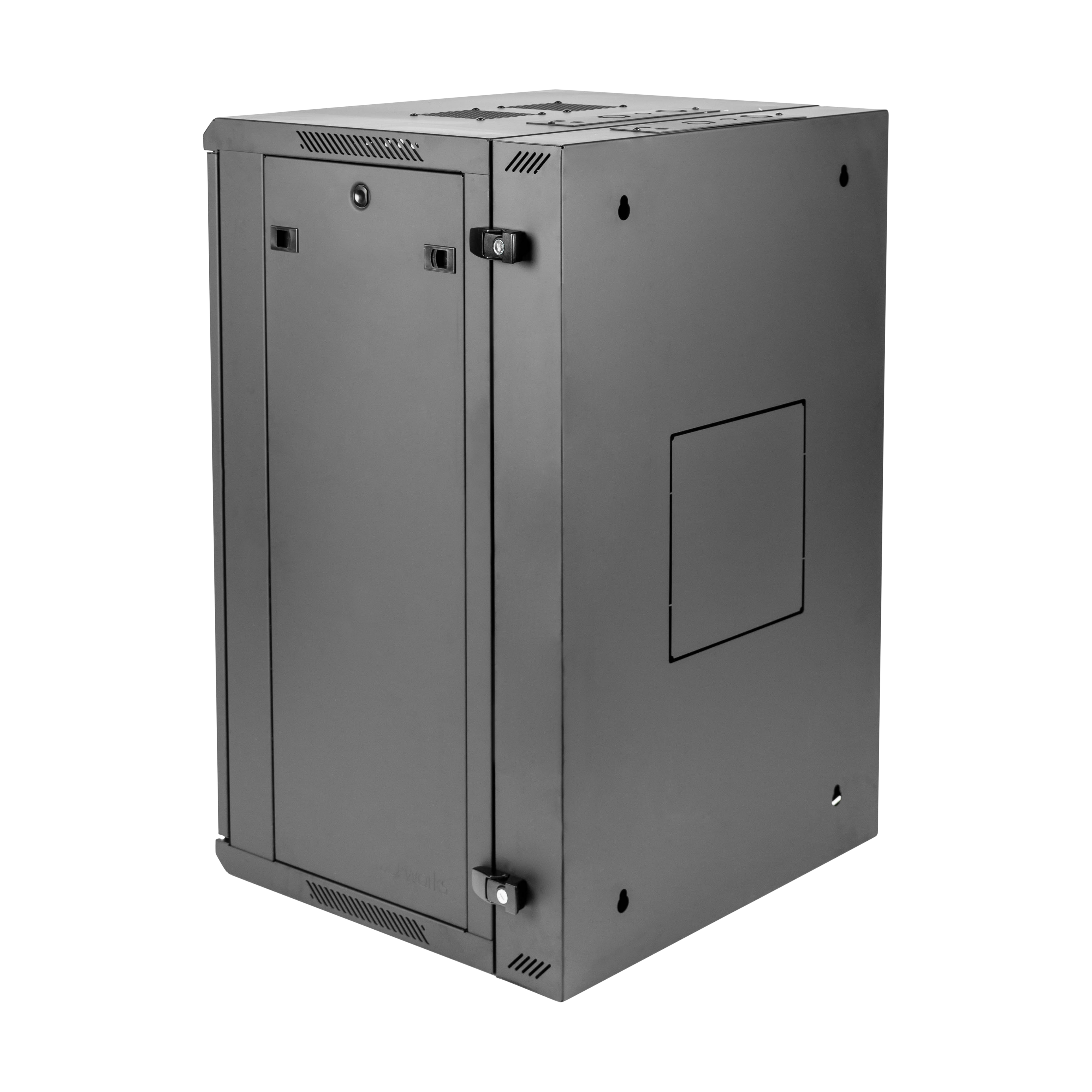 18U, 21" Deep Sectional Wall Rack, Glass Door