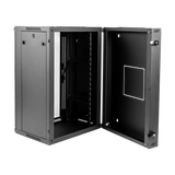 18U, 21" Deep Sectional Wall Rack, Glass Door