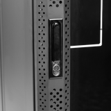 18U, 21" Deep Sectional Wall Rack, Glass Door